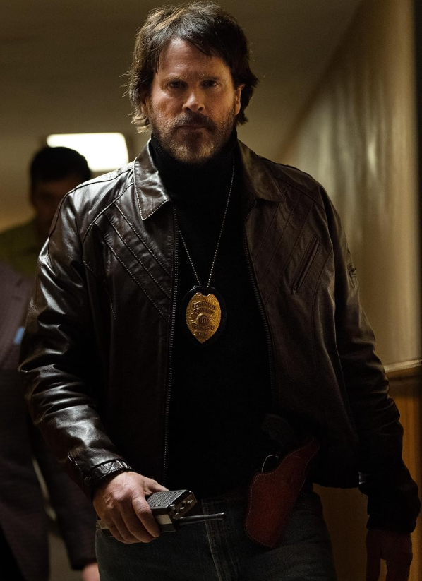 Cary Elwes Dead Mans Wire Brown Leather Jacket - Image 1
